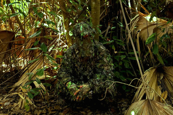 2-in-1 FRONT Leafy Face Mask and Camo Hat (Adj, OSFM) 2-in-1 FRONT Leafy Face Mask and Camo Hat (Adj, OSFM)