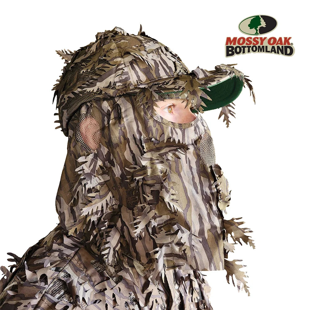 2-in-1 FRONT Leafy Face Mask and Camo Hat (Adj, OSFM) 2-in-1 FRONT Leafy Face Mask and Camo Hat (Adj, OSFM)