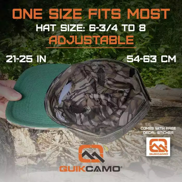 2-in-1 FRONT Leafy Face Mask and Camo Hat (Adj, OSFM) 2-in-1 FRONT Leafy Face Mask and Camo Hat (Adj, OSFM)