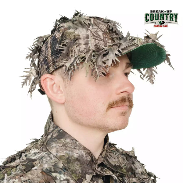 2-in-1 FRONT Leafy Face Mask and Camo Hat (Adj, OSFM) 2-in-1 FRONT Leafy Face Mask and Camo Hat (Adj, OSFM)