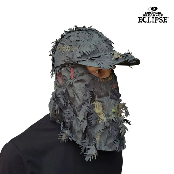 2-in-1 FRONT Leafy Face Mask and Camo Hat (Adj, OSFM) 2-in-1 FRONT Leafy Face Mask and Camo Hat (Adj, OSFM)