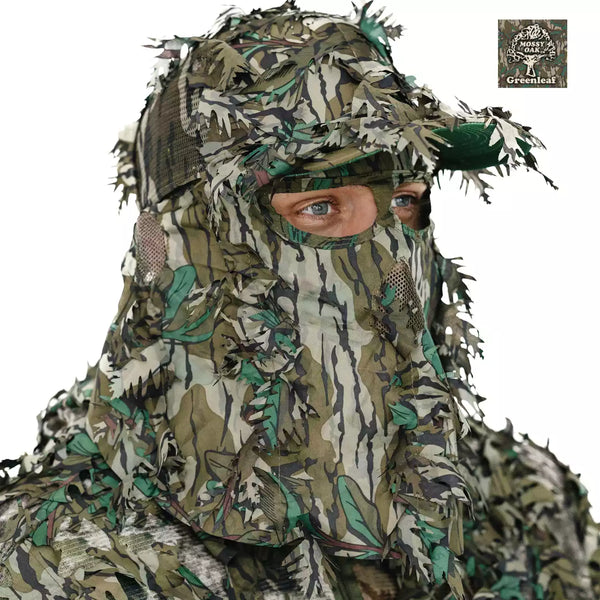 2-in-1 FRONT Leafy Face Mask and Camo Hat (Adj, OSFM) 2-in-1 FRONT Leafy Face Mask and Camo Hat (Adj, OSFM)