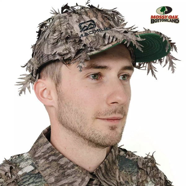 2-in-1 FRONT Leafy Face Mask and Camo Hat (Adj, OSFM) 2-in-1 FRONT Leafy Face Mask and Camo Hat (Adj, OSFM)