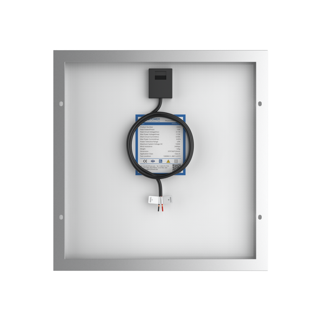 15 Watts Poly Solar Panel, 12V by ACOPOWER - Proud Libertarian - ACOPOWER 15 Watts Poly Solar Panel, 12V by ACOPOWER - Proud Libertarian - ACOPOWER