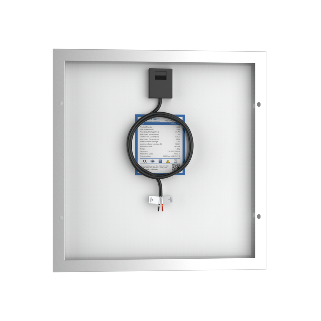 15 Watts Poly Solar Panel, 12V by ACOPOWER - Proud Libertarian - ACOPOWER 15 Watts Poly Solar Panel, 12V by ACOPOWER - Proud Libertarian - ACOPOWER