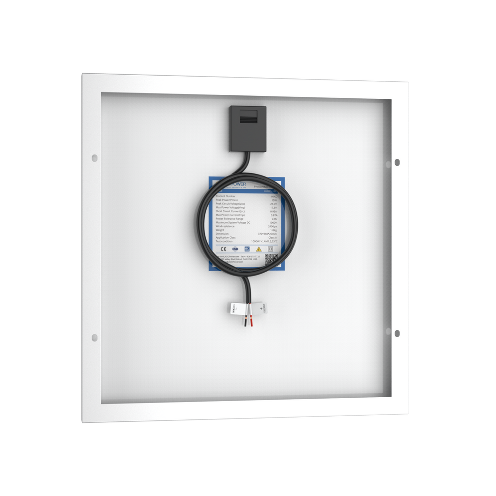 15 Watts Poly Solar Panel, 12V by ACOPOWER - Proud Libertarian - ACOPOWER 15 Watts Poly Solar Panel, 12V by ACOPOWER - Proud Libertarian - ACOPOWER