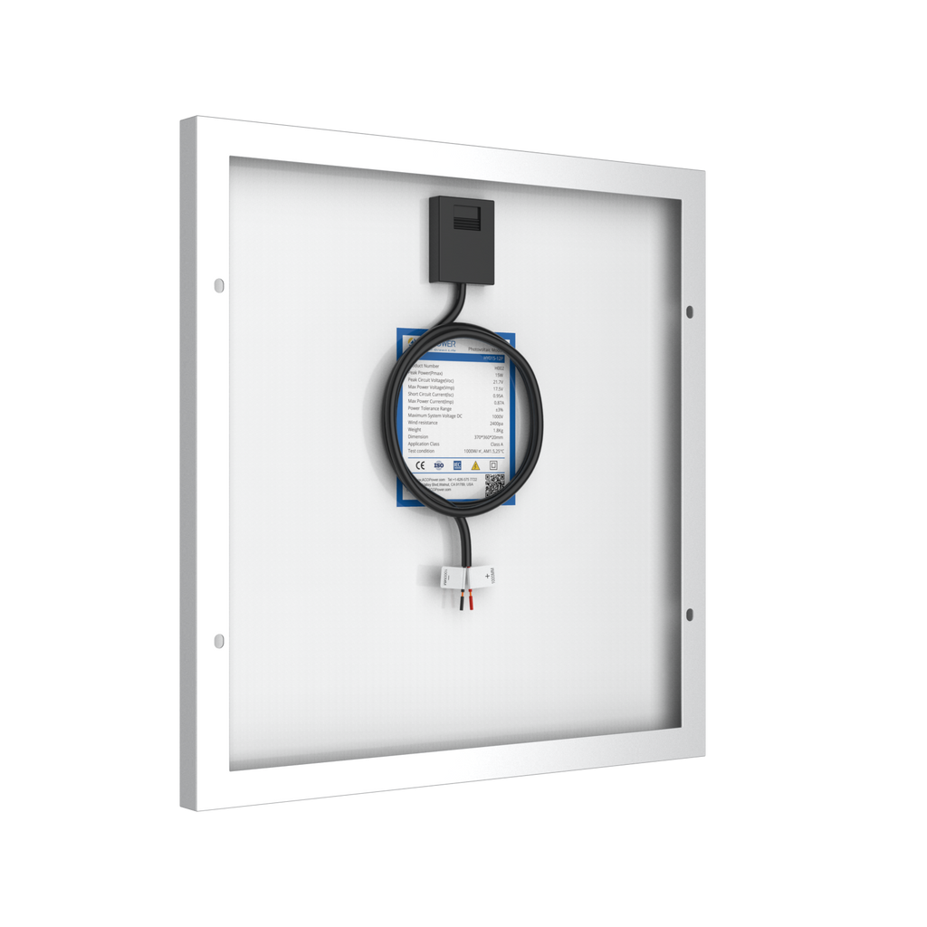 15 Watts Poly Solar Panel, 12V by ACOPOWER - Proud Libertarian - ACOPOWER 15 Watts Poly Solar Panel, 12V by ACOPOWER - Proud Libertarian - ACOPOWER