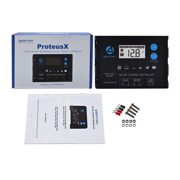 Waterproof ProteusX 20A PWM Solar Charge Controller by ACOPOWER - Proud Libertarian - ACOPOWER Waterproof ProteusX 20A PWM Solar Charge Controller by ACOPOWER - Proud Libertarian - ACOPOWER