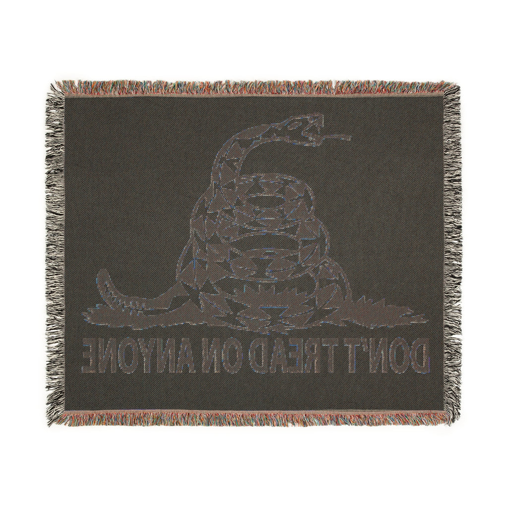 Don't Tread on Anyone Woven Blanket - Cozy Home Decor for Freedom Lovers