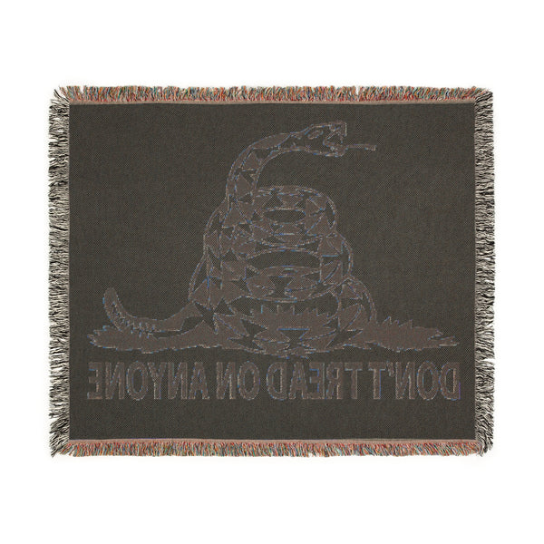 Don't Tread on Anyone Woven Blanket - Cozy Home Decor for Freedom Lovers