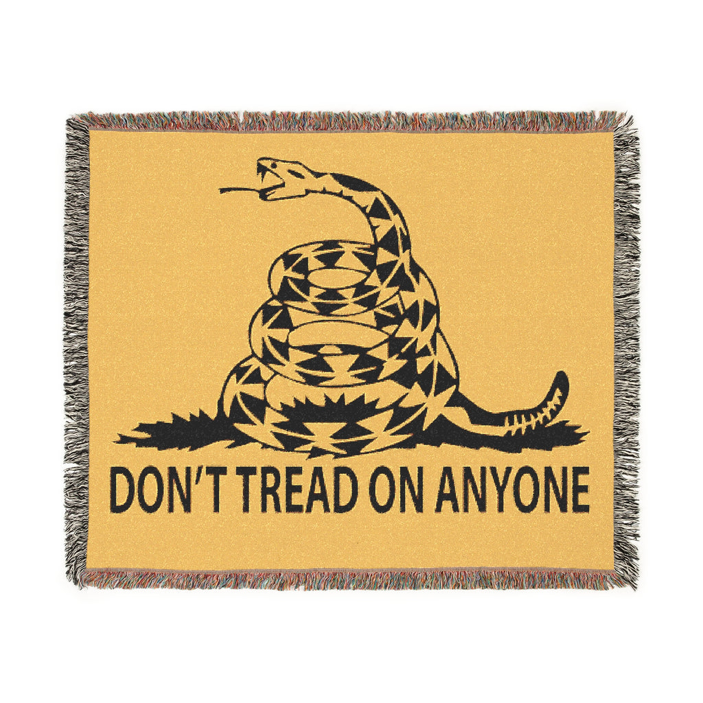 Don't Tread on Anyone Woven Blanket - Cozy Home Decor for Freedom Lovers