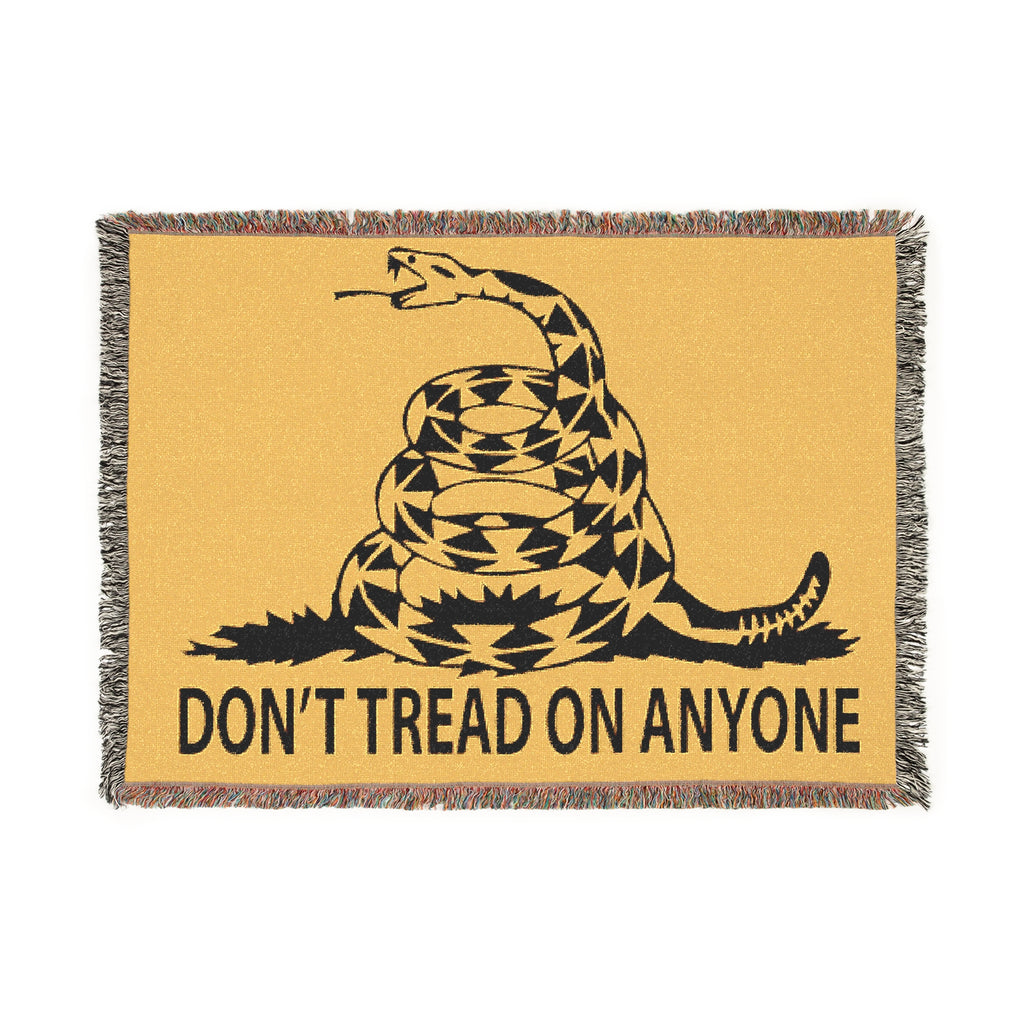 Don't Tread on Anyone Woven Blanket - Cozy Home Decor for Freedom Lovers