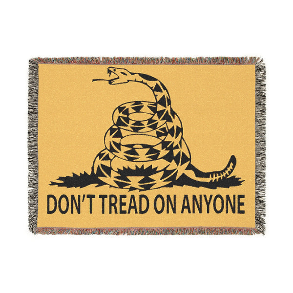 Don't Tread on Anyone Woven Blanket - Cozy Home Decor for Freedom Lovers