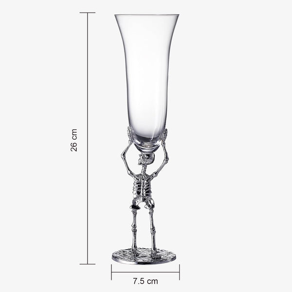 Skeleton Champagne Flute Glass | Single | 7.5oz