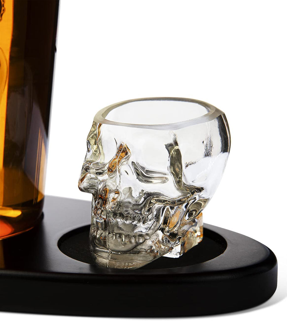 Skull King Skeleton Wine & Whiskey Globe Decanter Set 750 mL