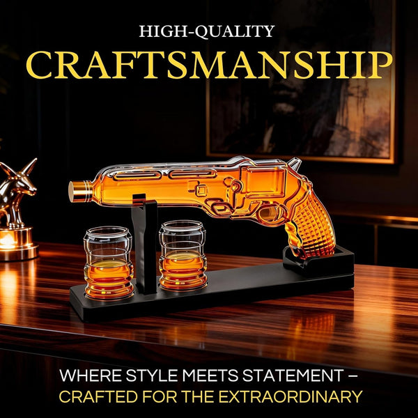 Whiskey Decanter Set 7.7 Oz with Two 1.6 Oz