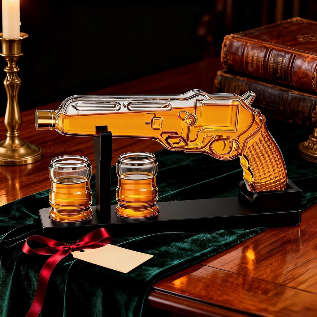 Whiskey Decanter Set 7.7 Oz with Two 1.6 Oz