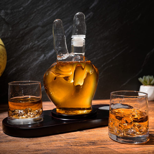 Peace Sign Wine and Whiskey Decanter 750ml