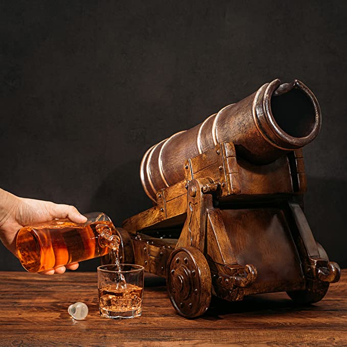Cannon Wine & Whiskey Decanter Set, 750ml Decanter 21"