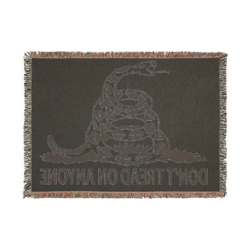 Don't Tread on Anyone Woven Blanket - Cozy Home Decor for Freedom Lovers