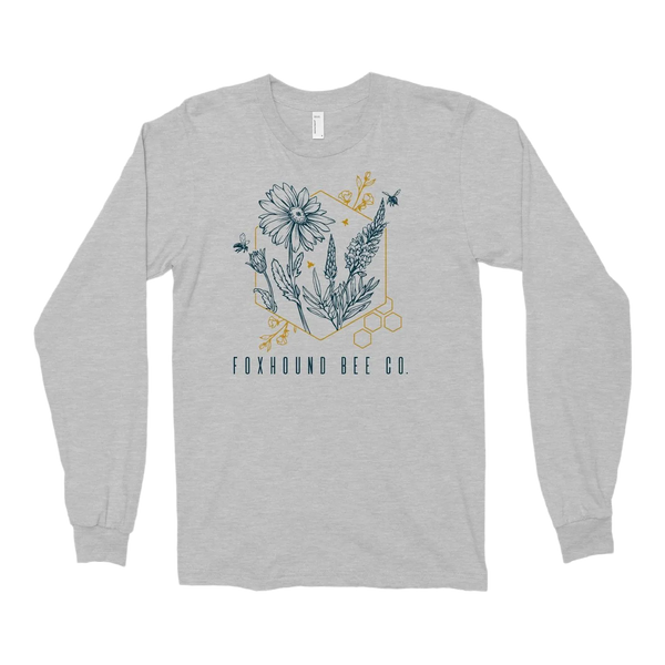 Abstract Flower Long Sleeve Tee Shirt