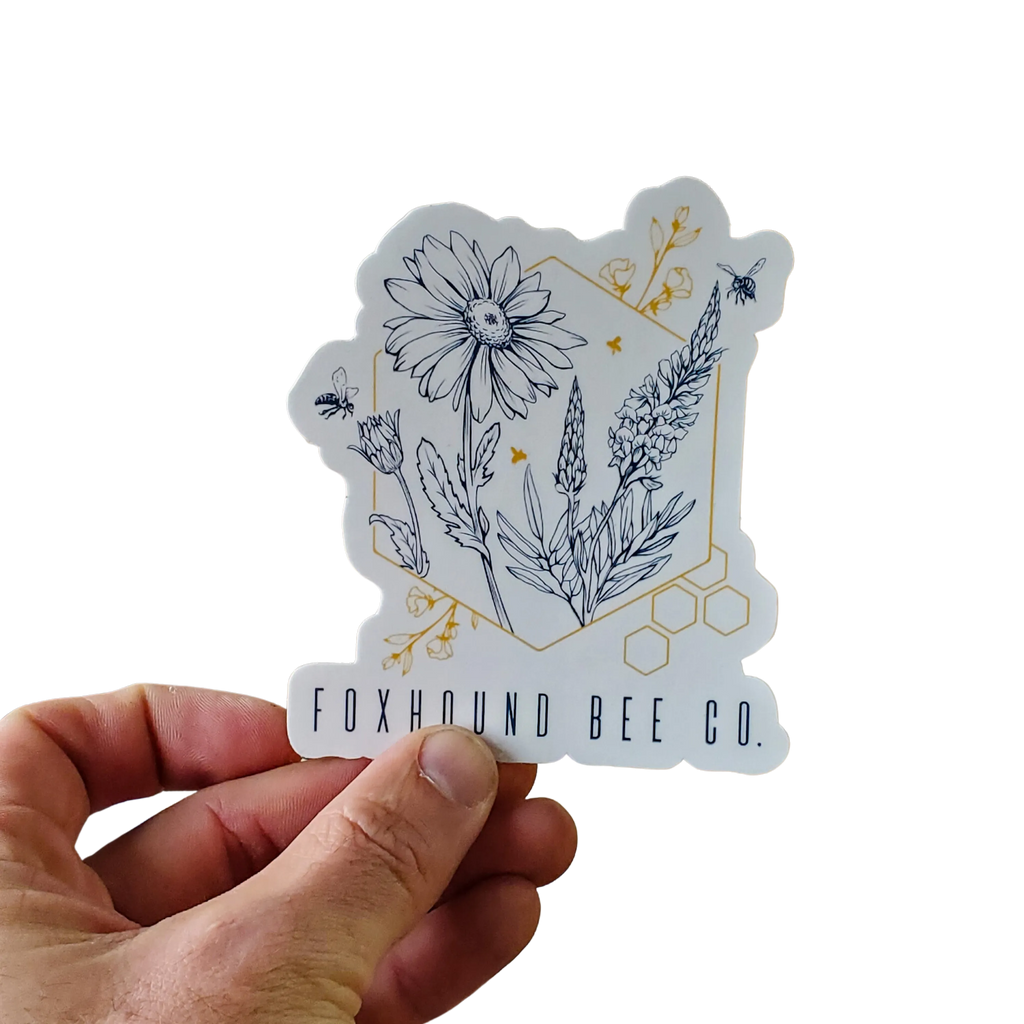Abstract Flowers Vinyl Sticker