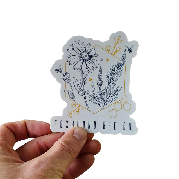Abstract Flowers Vinyl Sticker