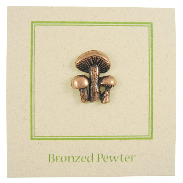 Mushrooms Copper Lapel Pin