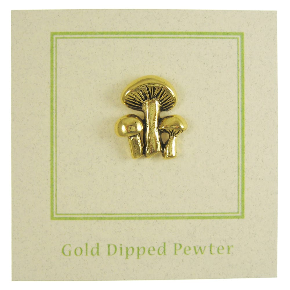 Mushrooms Gold Lapel Pin