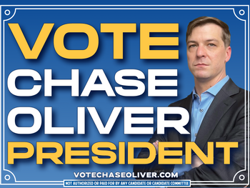 Chase Oliver for President Sign 18