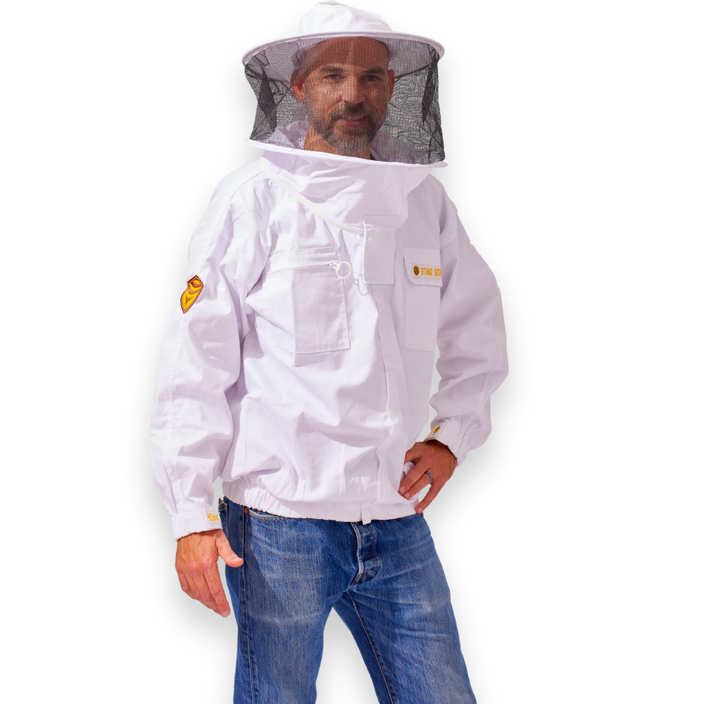 Classic Cotton Beekeeping Jacket with Round Veil