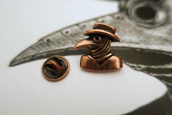 Plague Doctor Copper Lapel Pin