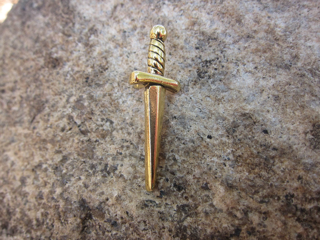 Dagger Gold Lapel Pin