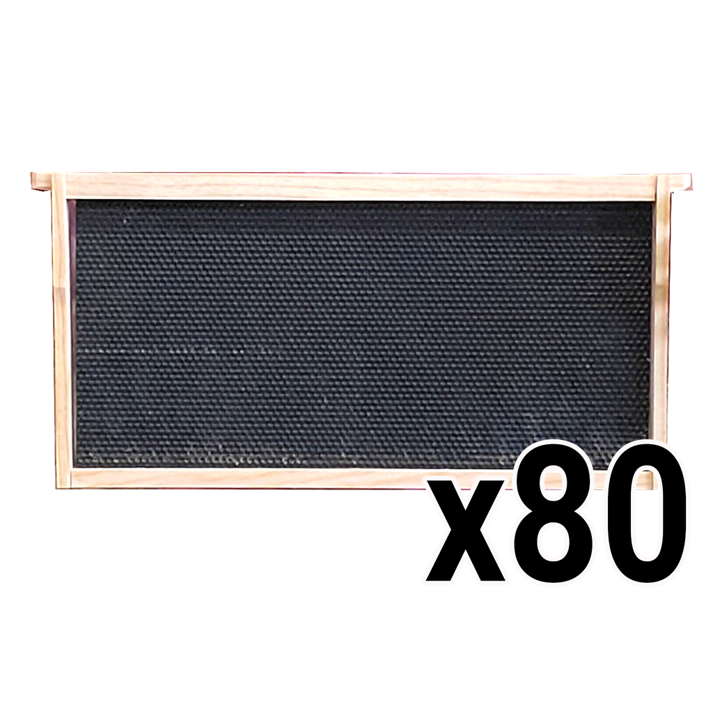 Deep 9 1/8-Inch Langsroth Frame, Grooved Top / Grooved Bottom With Double Wax Foundation