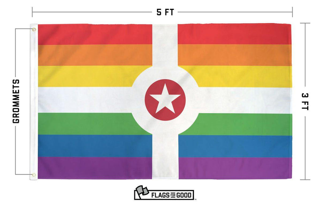 Rainbow Indianapolis Pride Flag