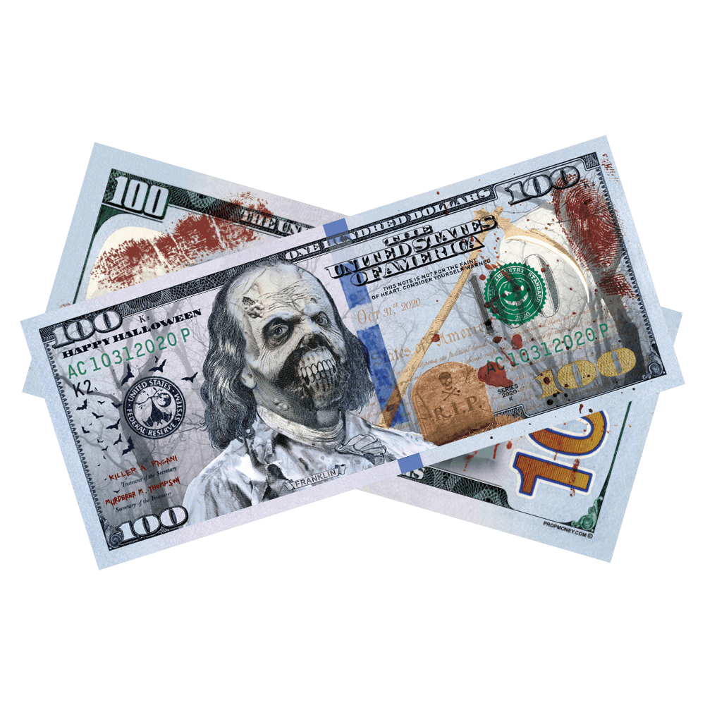 100x $100 Halloween Graveyard Bills by Prop Money Inc - Proud Libertarian - Prop Money Inc