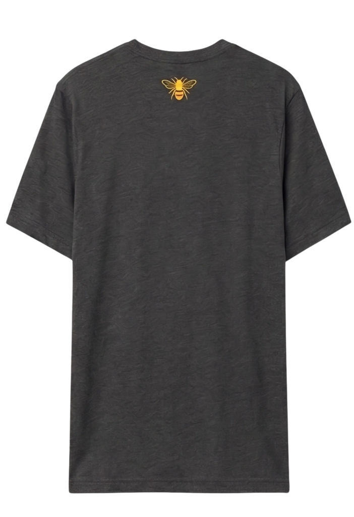 Heather Charcoal Abstract Flowers Short Sleeve Shirt