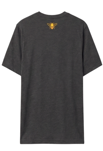 Heather Charcoal Abstract Flowers Short Sleeve Shirt