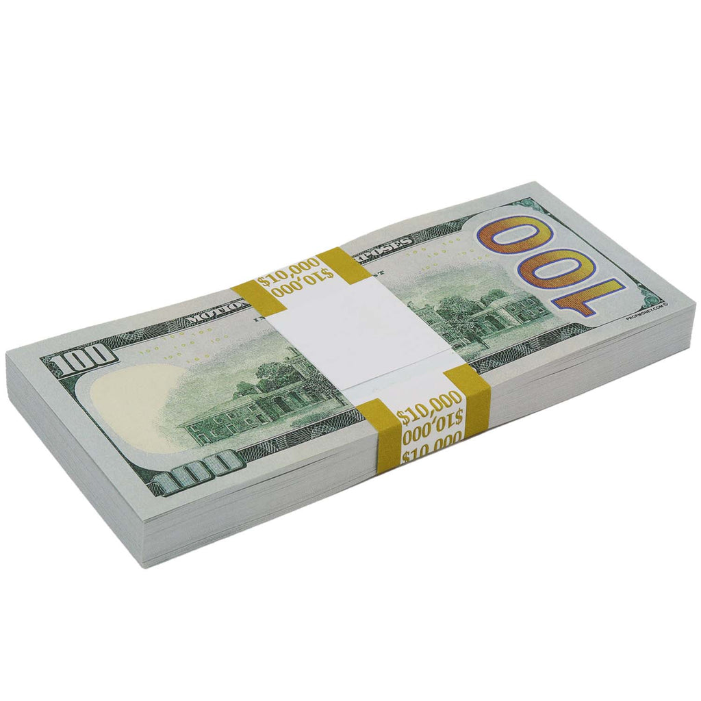 $10,000 Full Print New Series Stack by Prop Money Inc