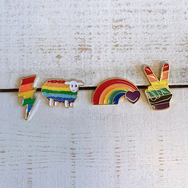 LGBTQ Pride Enamel Rainbow Pins [4 Styles]