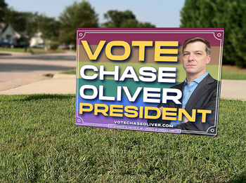 Chase Oliver for President Sign 18