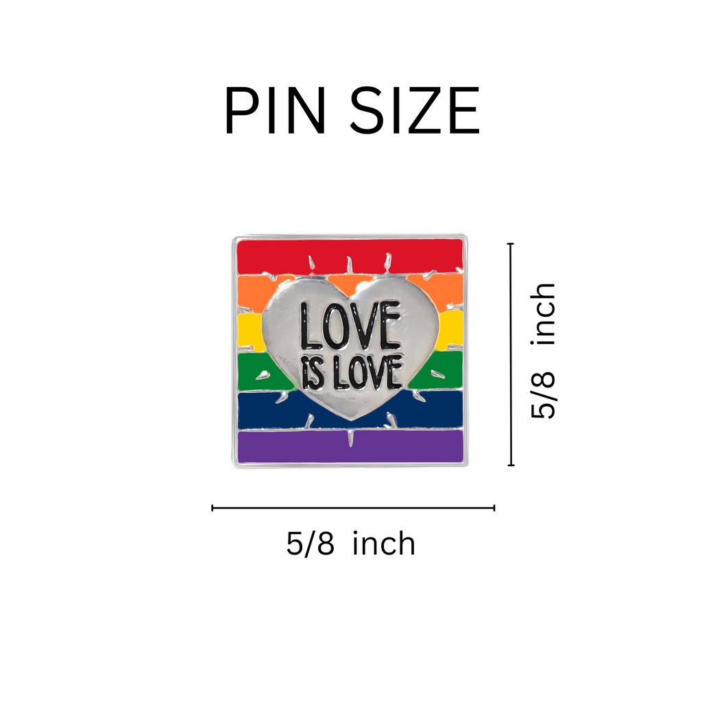 Love Is Love Rainbow Pins by Fundraising For A Cause