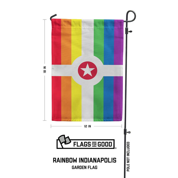 Indianapolis Pride Rainbow Garden Flag