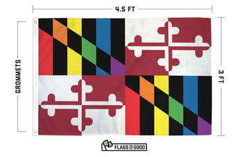 Rainbow Maryland State Flag