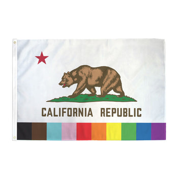 Rainbow California Pride Flag