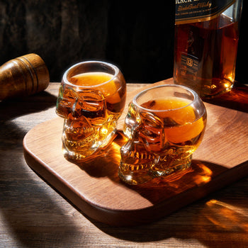 Skull Shot Glasses Set of 6 - 3oz Skull Glasses 3