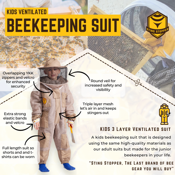 Sting Stopper Kids Ventilated Beekeeping Suit