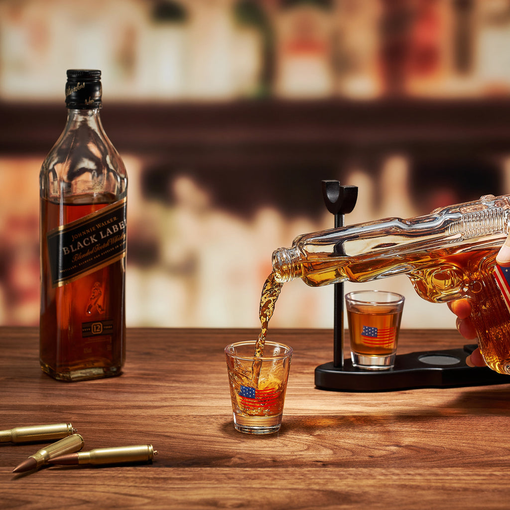 Gifts for Men Dad, Father Whiskey Decanter Set - 8 Oz with Two 2 Oz Glasses