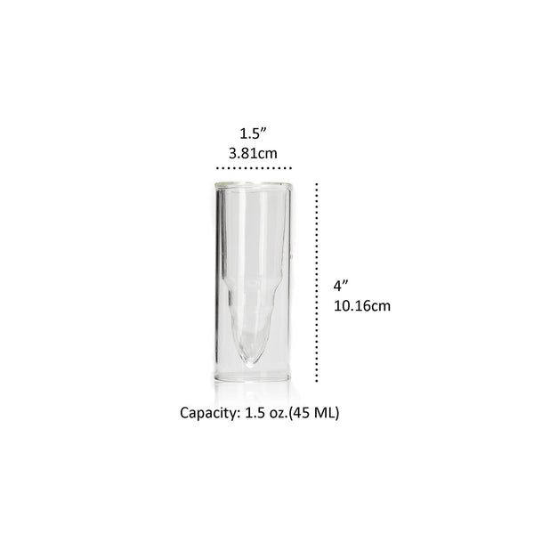 50 Caliber Shot Glasses Set - Set of 4