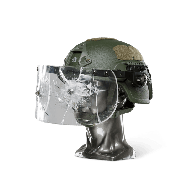 Ballistic Helmet with Face Shield | NIJ Level IIIA+